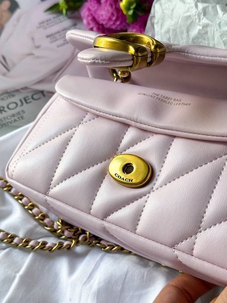 Coach Tabby Shoulder Bag With Pillow Quilting MINI Pink [магнітна коробка] pr0120 фото