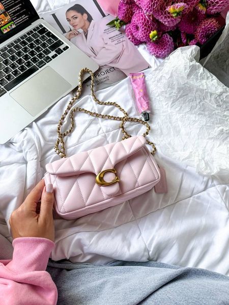 Coach Tabby Shoulder Bag With Pillow Quilting MINI Pink [магнітна коробка] pr0120 фото