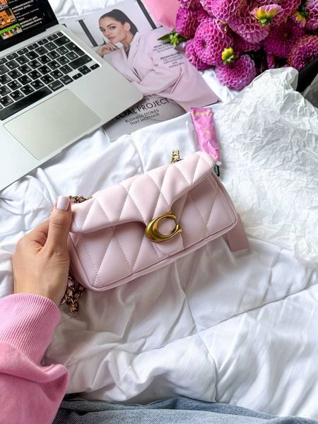 Coach Tabby Shoulder Bag With Pillow Quilting MINI Pink [магнітна коробка] pr0120 фото