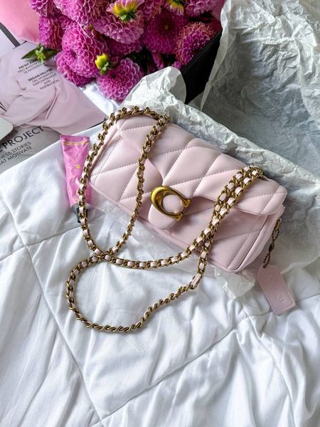 Coach Tabby Shoulder Bag With Pillow Quilting MINI Pink [магнітна коробка] pr0120 фото
