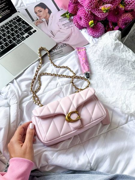 Coach Tabby Shoulder Bag With Pillow Quilting MINI Pink [магнітна коробка] pr0120 фото