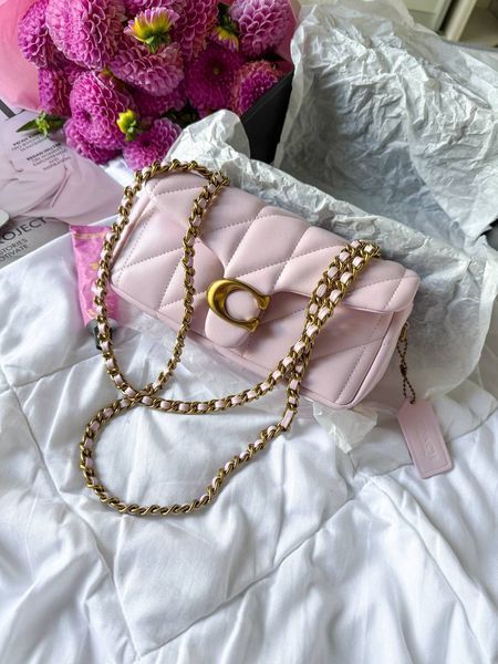 Coach Tabby Shoulder Bag With Pillow Quilting MINI Pink [магнітна коробка] pr0120 фото
