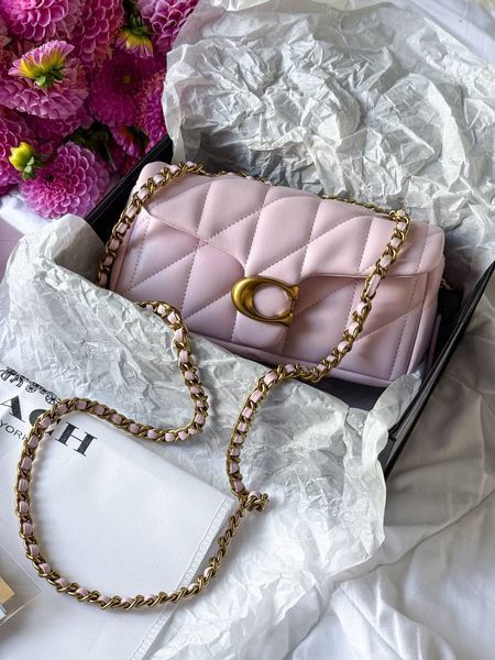 Coach Tabby Shoulder Bag With Pillow Quilting MINI Pink [магнітна коробка] pr0120 фото
