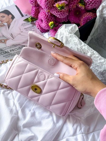 Coach Tabby Shoulder Bag With Pillow Quilting MINI Pink [магнітна коробка] pr0120 фото