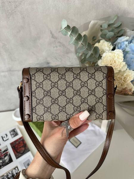 Gucci Horsebit 1955 mini bag Brown [оригінальна коробка] pr0433 фото