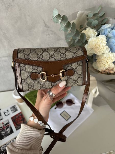 Gucci Horsebit 1955 mini bag Brown [оригінальна коробка] pr0433 фото