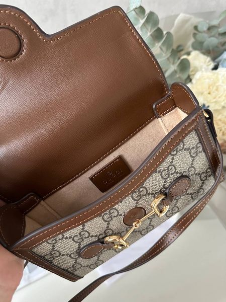 Gucci Horsebit 1955 mini bag Brown [оригінальна коробка] pr0433 фото