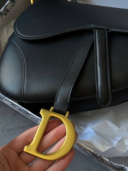 Saddle Bag with Strap Cherry Black Grained Calfskin pr01203 фото