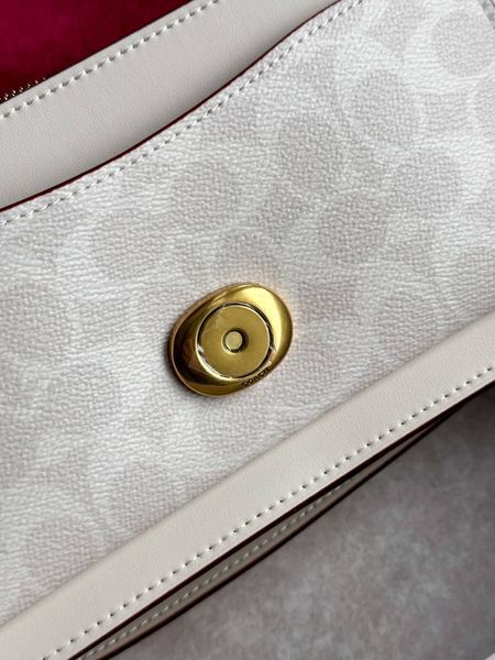 Сoach Tabby Shoulder Bag Signature Canvas MILK крафтова брендована коробка pr08811 фото