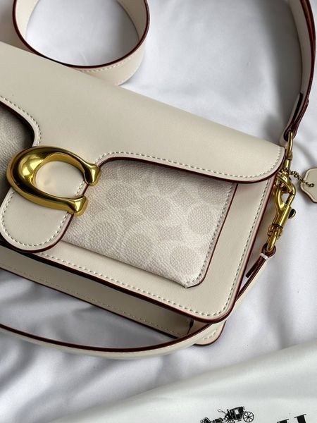 Сoach Tabby Shoulder Bag Signature Canvas MILK крафтова брендована коробка pr08811 фото