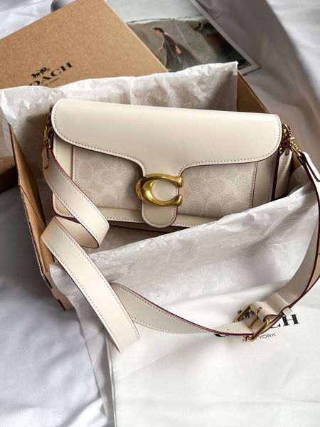 Сoach Tabby Shoulder Bag Signature Canvas MILK крафтова брендована коробка pr08811 фото