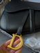 Saddle Bag with Strap Cherry Black Grained Calfskin pr01203 фото 3