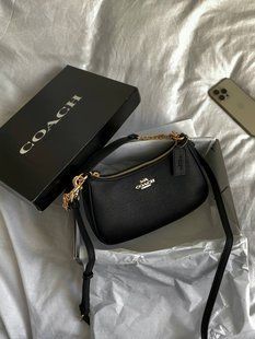 Coach Teri Shoulder Bag In Signature Canvas Black [крафтова коробка] pr97040 фото