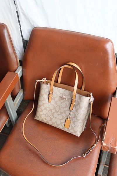 Coach Mollie Tote Bag In Signature Canvas Brown/Beige [оригінальна магнітна брендована коробка] pr0167 фото
