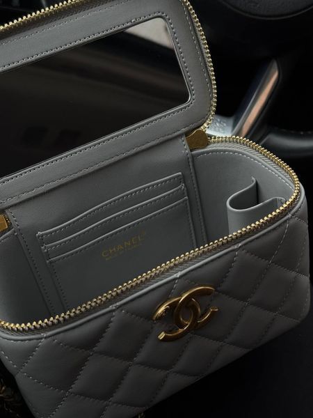 Chanel Classic Cream Lambskin Pearl Crush Vanity Bag Blue [магнітна коробка] pr7880 фото