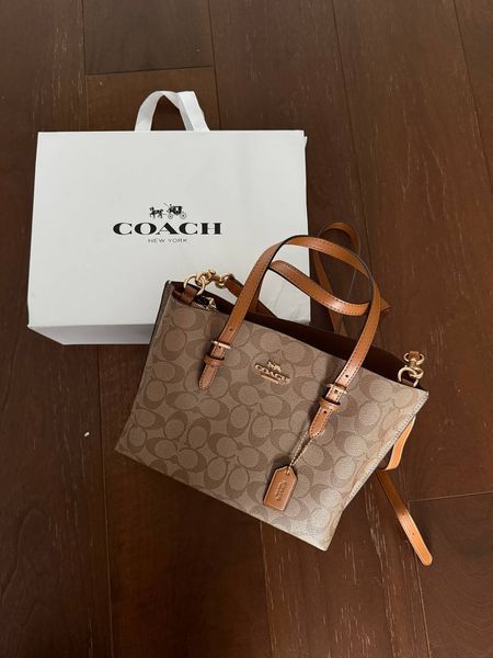 Coach Mollie Tote Bag In Signature Canvas Brown/Beige [оригінальна магнітна брендована коробка] pr0167 фото