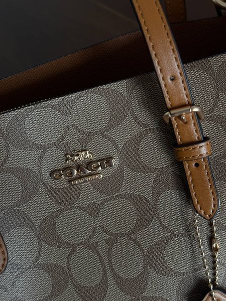 Coach Mollie Tote Bag In Signature Canvas Brown/Beige [оригінальна магнітна брендована коробка] pr0167 фото
