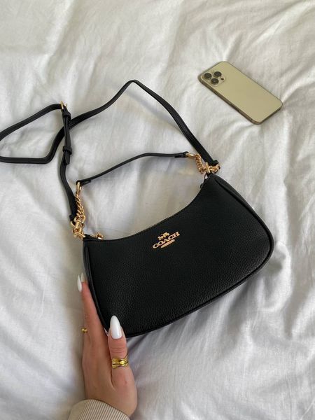 Coach Teri Shoulder Bag In Signature Canvas Black [крафтова коробка] pr97040 фото