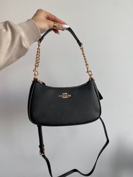 Coach Teri Shoulder Bag In Signature Canvas Black [крафтова коробка] pr97040 фото