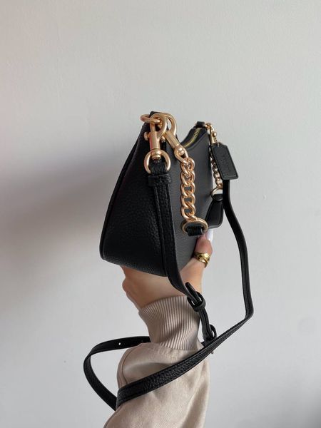 Coach Teri Shoulder Bag In Signature Canvas Black [крафтова коробка] pr97040 фото
