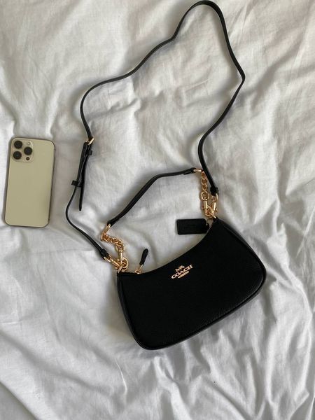 Coach Teri Shoulder Bag In Signature Canvas Black [крафтова коробка] pr97040 фото