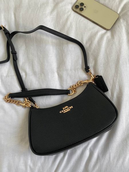 Coach Teri Shoulder Bag In Signature Canvas Black [крафтова коробка] pr97040 фото