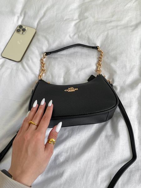 Coach Teri Shoulder Bag In Signature Canvas Black [крафтова коробка] pr97040 фото