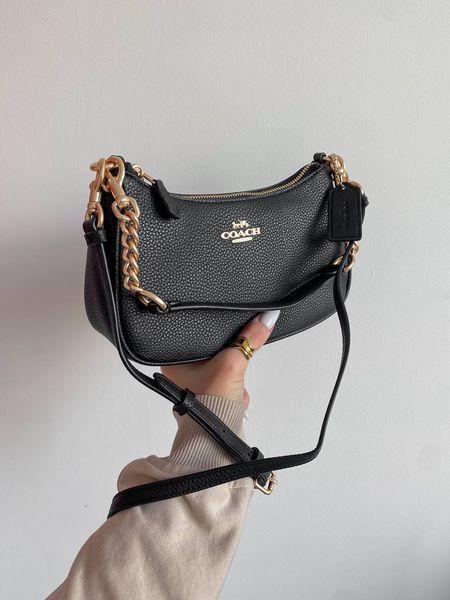 Coach Teri Shoulder Bag In Signature Canvas Black [крафтова коробка] pr97040 фото