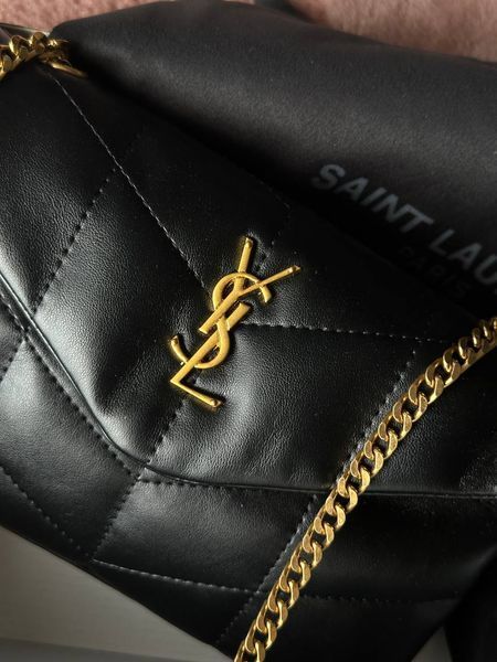 Saint Laurent Puffer Small in Nappa Leather Black/Gold [звичайна брендована коробка] pr0010 фото