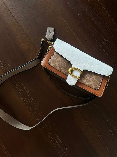 Сoach Tabby Shoulder Bag Signature Canvas White/Brown [крафтова брендована коробка] pr0082 фото