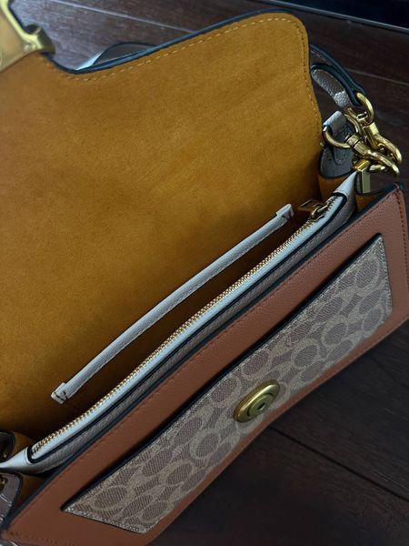 Сoach Tabby Shoulder Bag Signature Canvas White/Brown [крафтова брендована коробка] pr0082 фото
