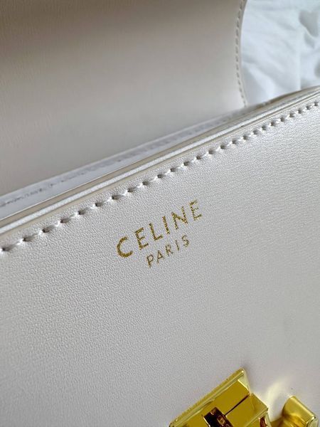 Celine Teen Triomphe Bag in Shiny Calfskin MILK PREMIUM [оригінальна коробка] pr0011 фото
