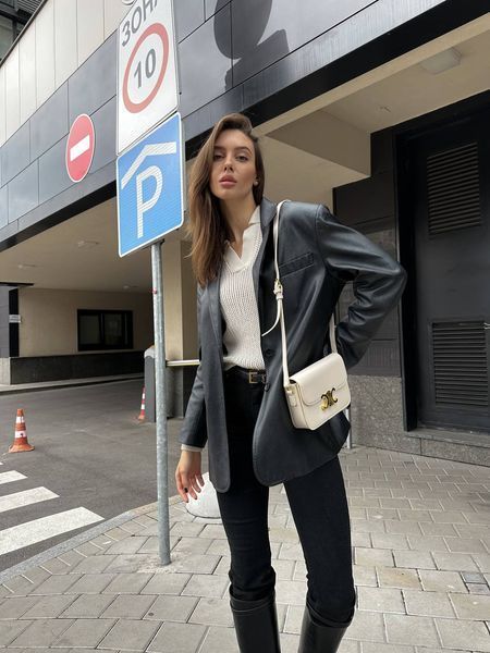 Celine Teen Triomphe Bag in Shiny Calfskin MILK PREMIUM [оригінальна коробка] pr0011 фото