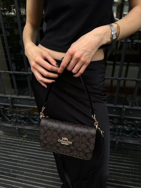 Coach Brynn Flap Crossbody In Signature Canvas Brown  pr8779 фото