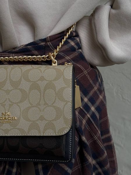 Coach Mini Klare Crossbody in Signature Canvas Beige/Black [оригінальна брендована коробка] pr0073 фото