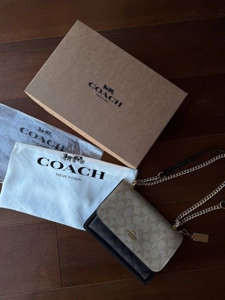 Coach Mini Klare Crossbody in Signature Canvas Beige/Black [оригінальна брендована коробка] pr0073 фото