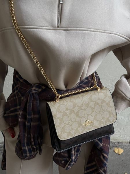 Coach Mini Klare Crossbody in Signature Canvas Beige/Black [оригінальна брендована коробка] pr0073 фото