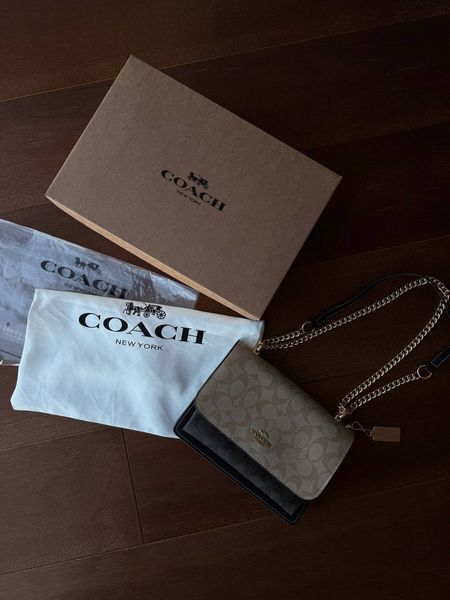 Coach Mini Klare Crossbody in Signature Canvas Beige/Black [оригінальна брендована коробка] pr0073 фото