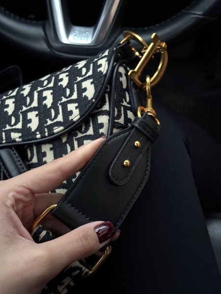 Dior Saddle Bag with Strap Blue Dior Oblique Jacquard [коробка кришка-дно] pr09976 фото