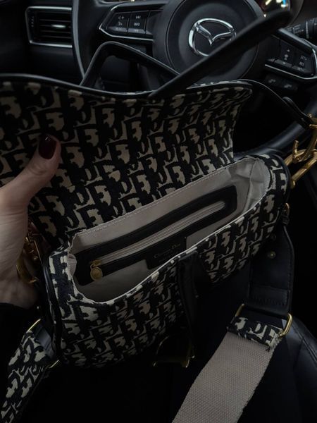 Dior Saddle Bag with Strap Blue Dior Oblique Jacquard [коробка кришка-дно] pr09976 фото