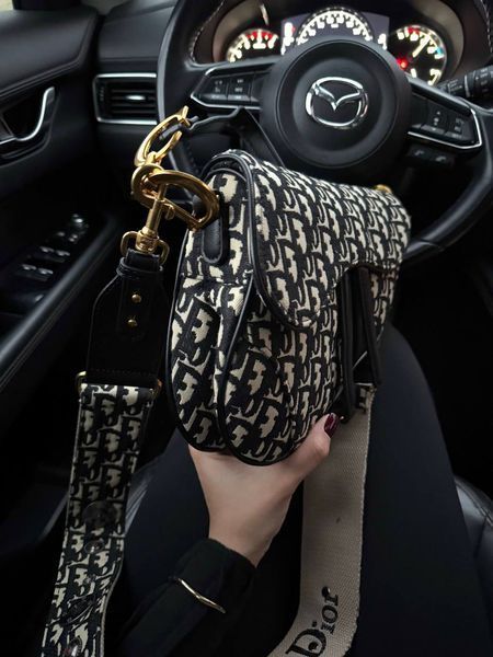 Dior Saddle Bag with Strap Blue Dior Oblique Jacquard [коробка кришка-дно] pr09976 фото