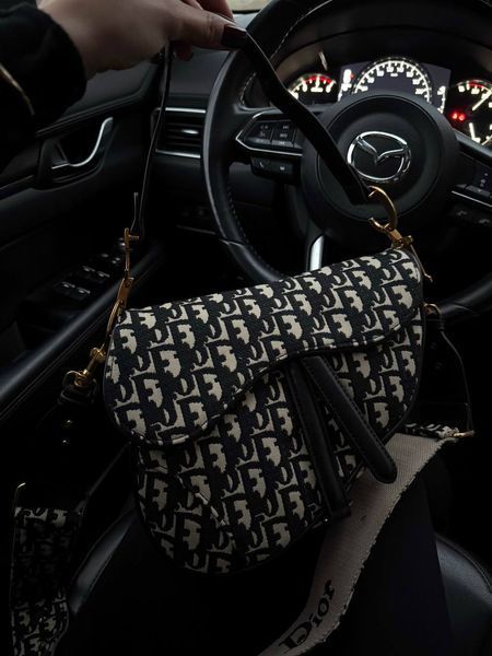 Dior Saddle Bag with Strap Blue Dior Oblique Jacquard [коробка кришка-дно] pr09976 фото