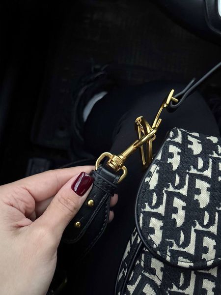 Dior Saddle Bag with Strap Blue Dior Oblique Jacquard [коробка кришка-дно] pr09976 фото