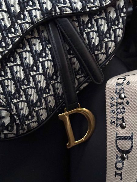 Dior Saddle Bag with Strap Blue Dior Oblique Jacquard [коробка кришка-дно] pr09976 фото