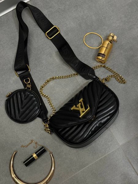 Louis Vuitton New Wave Multi Pochette Bag Black/Gold [магнітна брендована коробка] pr0013 фото