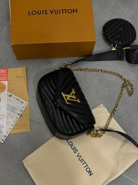 Louis Vuitton New Wave Multi Pochette Bag Black/Gold [магнітна брендована коробка] pr0013 фото