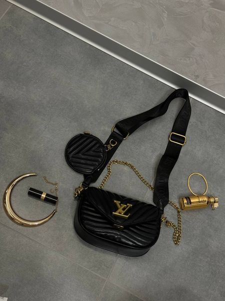 Louis Vuitton New Wave Multi Pochette Bag Black/Gold [магнітна брендована коробка] pr0013 фото
