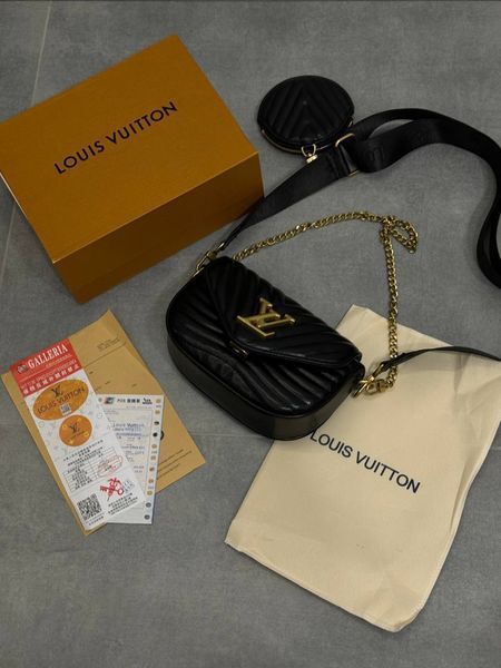 Louis Vuitton New Wave Multi Pochette Bag Black/Gold [магнітна брендована коробка] pr0013 фото