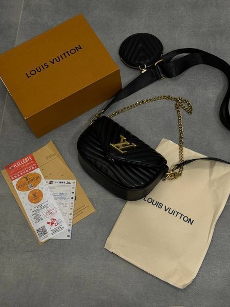 Louis Vuitton New Wave Multi Pochette Bag Black/Gold [магнітна брендована коробка] pr0013 фото