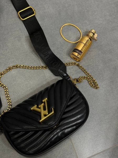 Louis Vuitton New Wave Multi Pochette Bag Black/Gold [магнітна брендована коробка] pr0013 фото